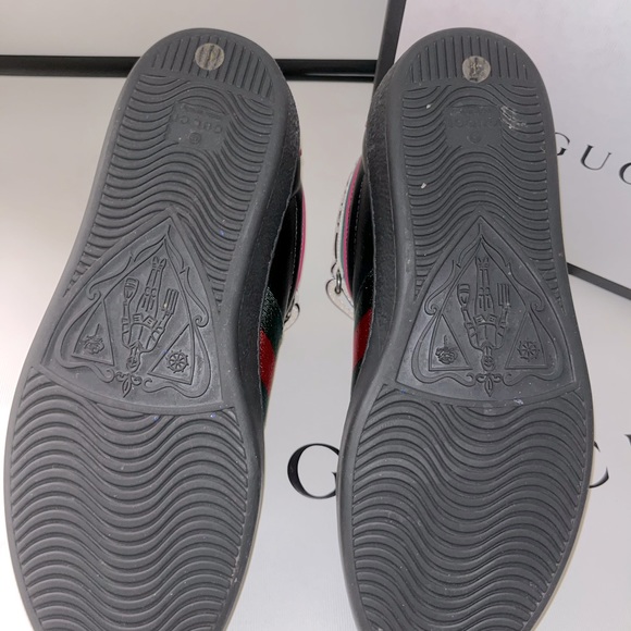 GUCCI Stripped Ace High Top Sneakers - Picture 4 of 8